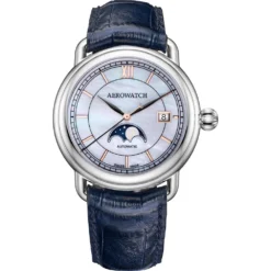 Aerowatch 1942 77983-AA02-BR-BLEU 1942 Moon Phase Watch